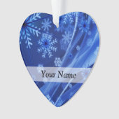 Motif de snowflake numérique bleu (devant)