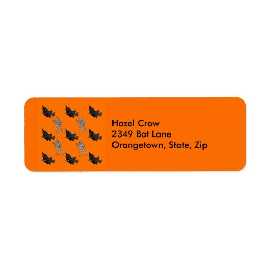 Motif de sorcière et maman Étiquettes de adresse d (Devant)