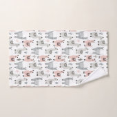 Motif de sourire de lamas (Serviette à main)