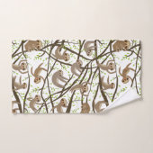 Motif de sourire de paresse (Serviette à main)