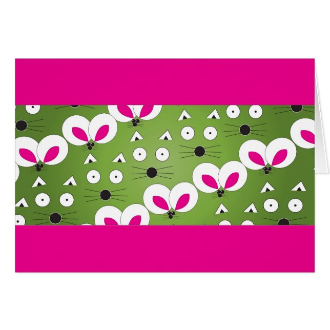 Motif de souris Cat Vert (Devant horizontal)