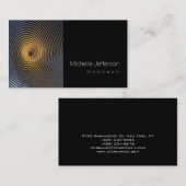 Motif de spirales contemporaines Carte de visite n (Devant / Derrière)