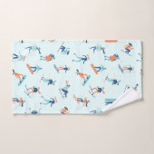 Motif de sports d'hiver (Serviette à main)