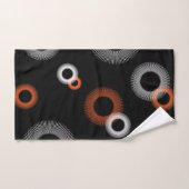 Motif de Starburst noir noir rouge rétro (Serviette à main)
