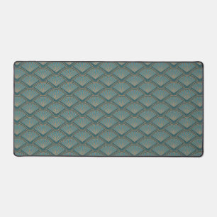 Motif de style Art déco en bleu turquoise
