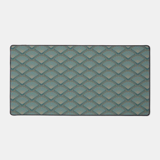 Motif de style Art déco en bleu turquoise (Recto)