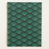 Motif de style Art déco en vert turquoise (Devant)