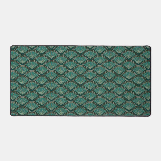 Motif de style Art déco en vert turquoise (Recto)