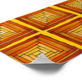 motif de style art déco jaune et marron (Coin)