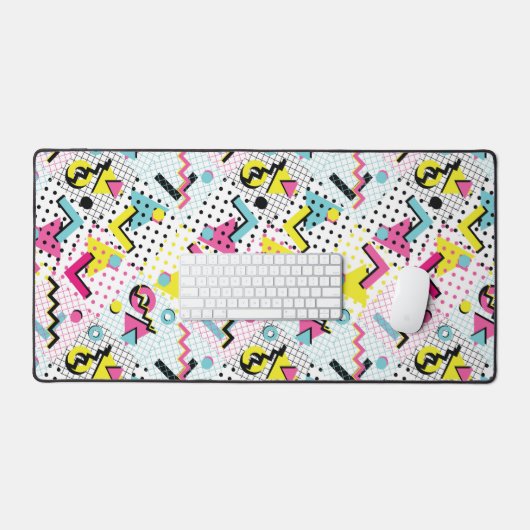 Motif de style postmoderne Memphis (Clavier et souris)