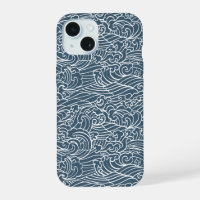 Motif de style vague japonaise