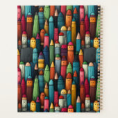 Motif de stylo de dessin coloré enseignant (Dos)