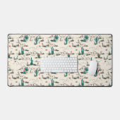 Motif de succulents florissants (Clavier et souris)