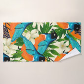 Motif de surface avec des fruits à la papaye, feui (Serviette de bain)