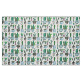Motif de surface de succulentes de cactus | Tissu (Fat Quarter)