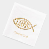 Motif de symbole chrétien Ichthys (Gauche)