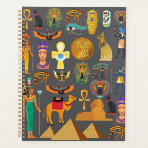 Motif de symbole hiéroglyphique égyptien pharaon
