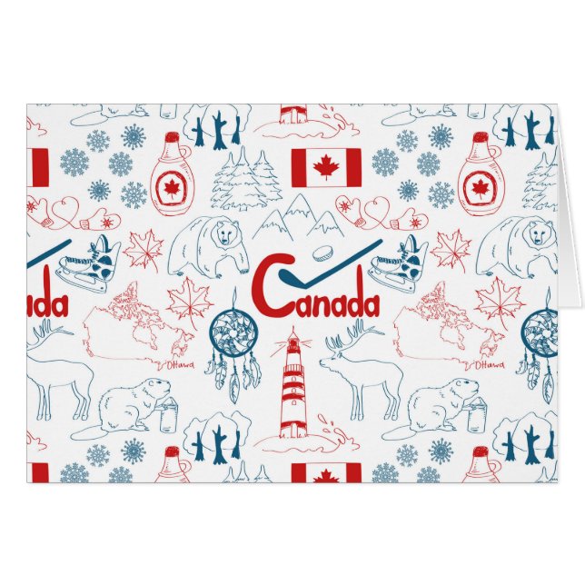 Motif de symboles du Canada | (Devant horizontal)