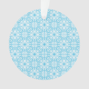 Motif de symétrie géométrique bleu blanc lumineux