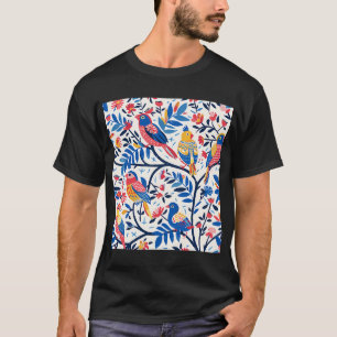 Motif de T-Shirt Oiseaux Nouvelle Couleur Vibrante