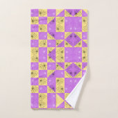 Motif de tableau de bord en or violet (Serviette à main)