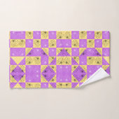 Motif de tableau de bord en or violet (Serviette à main)