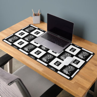 Motif de tableau de bord noir et blanc du Bengale 