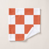 Motif de tableau de bord orange et blanc (Gant de toilette)