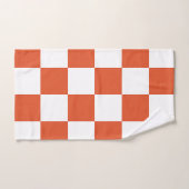 Motif de tableau de bord orange et blanc (Serviette à main)