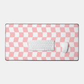 Motif de tableau de bord Pastel Pink Simple Wavy (Clavier et souris)