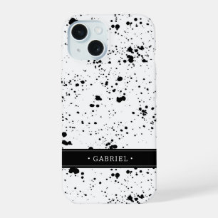 Motif de taches de peinture noire Ajoutez votre