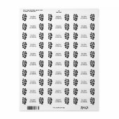 Motif de taches de vache étiquette d'adresse | imp (Feuille entière)