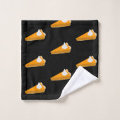 Motif de tarte Citrouille de Thanksgiving Monogram (Gant de toilette)