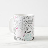 Motif de tasse dessinée à la main, conception tran (Devant gauche)