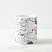 Motif de tasse dessinée à la main, conception tran (Centre)