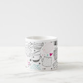 Motif de tasse dessinée à la main, conception tran (Devant)