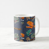 Motif de tasse dinosaure audacieux pour garçons (Devant droit)