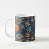 Motif de tasse dinosaure audacieux pour garçons (Gauche)
