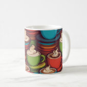 Motif de tasses colorées (Devant droit)