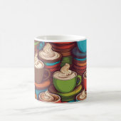 Motif de tasses colorées (Centre)