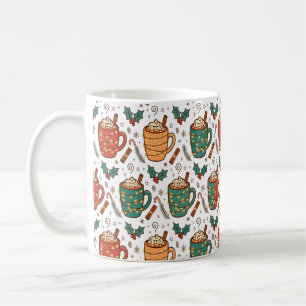 Motif de tasses de café de Noël cosy
