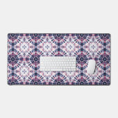 Motif de teinture bleu et rouge (Clavier et souris)