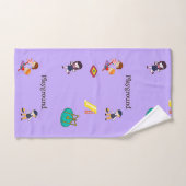 Motif de terrain de jeu sur violet (Serviette à main)