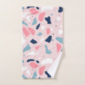 Motif de Terrazzo rose (Serviette à main)