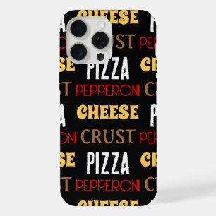 Motif de texte de croûte de fromage pepperoni pizz