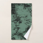 Motif de texture marbre en noir et vert (Serviette à main)