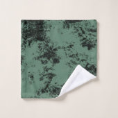 Motif de texture marbre en noir et vert (Gant de toilette)