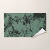 Motif de texture marbre en noir et vert (Serviette à main)