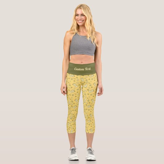 Motif de thé glacé Capri Leggings (Recto)
