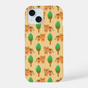 Motif de tigre de carton mignon